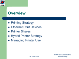 Ethernet Print Devices