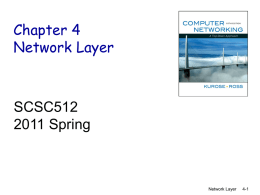 Network Layer - USC Upstate: Faculty