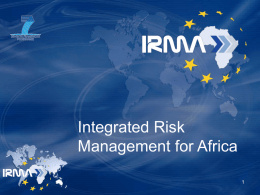 Integrated Risk Managment for Africa (IRMA)