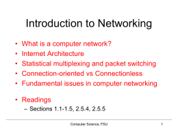 Introduction to Networking - FSU Computer Science Department