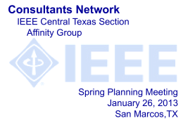Consultant`s Network - IEEE Entity Web Hosting