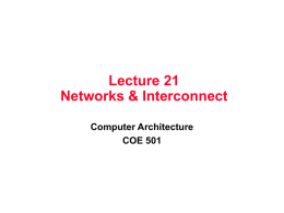 Networks and Interconnect