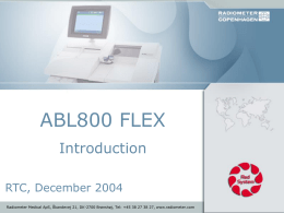 ABL800 Analyser introduction