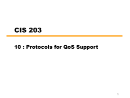 Chapter 10 Protocols for QoS Support