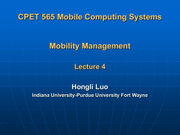 Mobility Management (1)