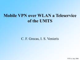 Mobile VPN over WLAN a Teleservice of the UMTS
