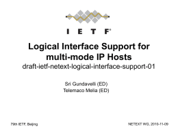 Logical Interface Support for multi-mode IP Hosts