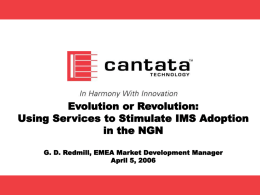 Evolution or Revolution: Using Services to Stimulate IMS Adoption in