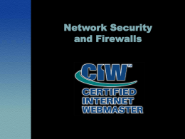 Network Security and Firewalls Lesson 1
