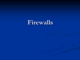 Firewalls - Network Penetration and Security