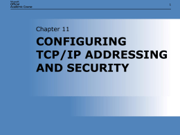 configuring tcp/ip addressing and security