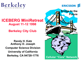 MiniRetreat - BNRG - University of California, Berkeley