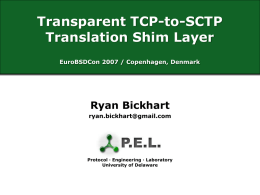 Transparent TCP-to-SCTP Translation Shim Layer