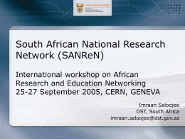 Slide - International Workshop on African Research & Education