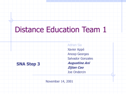 Distance Education (Team1)