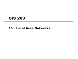Chapter 15 Local Area Networks