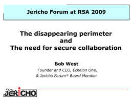 The Jericho Forum at RSA 2009