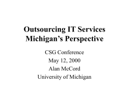 Outsourcing IT Services Michigan`s Perspective