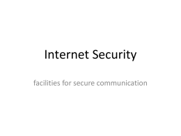 Internet Security - e