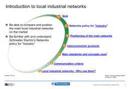 Local industrial networks