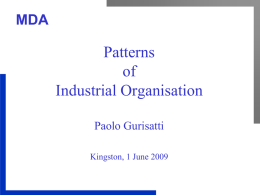 Patterns of Industrial Organisation