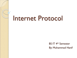 05 – Internet Protocol