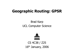 GPSR - UCL Computer Science