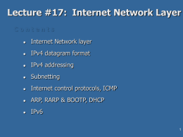 17. Internet Network Layer