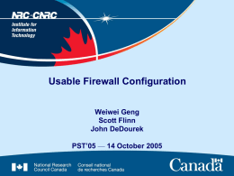 Usable Firewall Configuration.