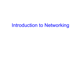 Introduction to Distributed Systems and Networking