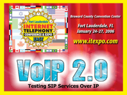 Testing SIP Services Over IP