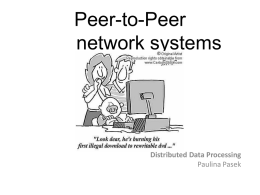 Peer-to-Peer network systems