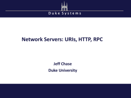 Server - Duke University