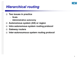 Ch4. Network Layer and Routing