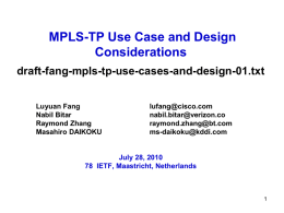 MPLS/(GMPLS?) Security Framework