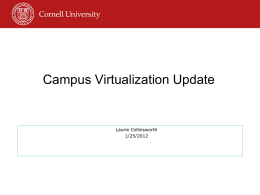 Virtualization Update (1/25/2012)