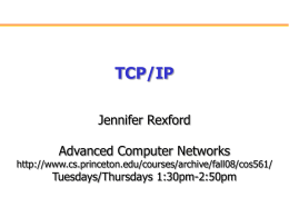 Overview: TCP/IP