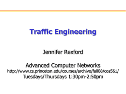Routing: Traffic Engineering