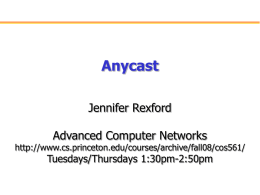 Addressing: Anycast