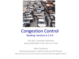 Congestion Control Reading: Sections 6.1-6.4