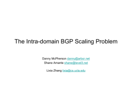The BGP Scaling Problem
