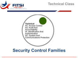 Security Control Families