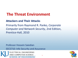 The Threat Environment