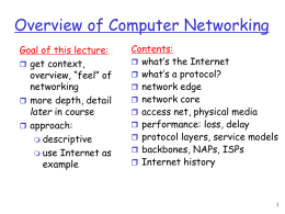 Overview of Computer Networking - Distributed Processing and