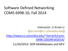 SDN Middleboxes and NFV