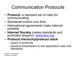 Communication Protocols - Computer and Information Science