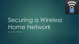 Securing a Wireless Home Network