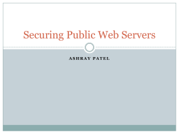 Securing Public Web Servers