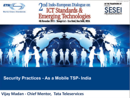 India-European Dialogue on ICT Standards