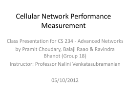 Cellular Network Performance Measurement